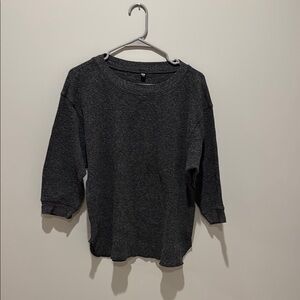 Charcoal Gray Long Sleeve Top